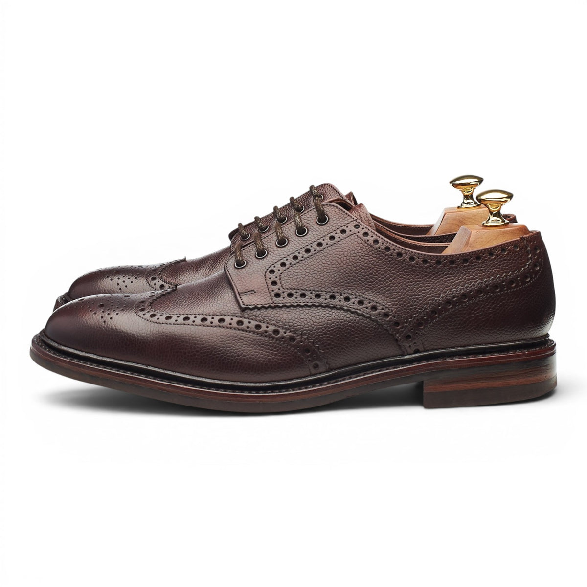 1880 'Badminton 2' Dark Brown Grain Leather Derby Brogues UK 9.5 G