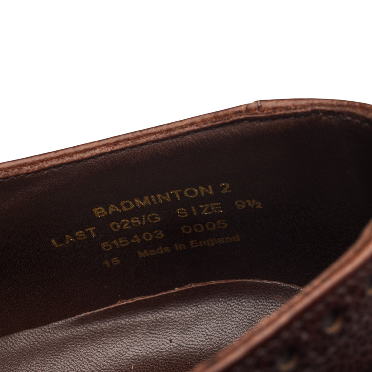 1880 'Badminton 2' Dark Brown Grain Leather Derby Brogues UK 9.5 G