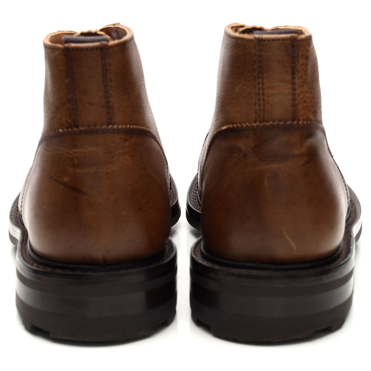 &#39;Ethan&#39; Brown Leather Monkey Boots UK 8.5