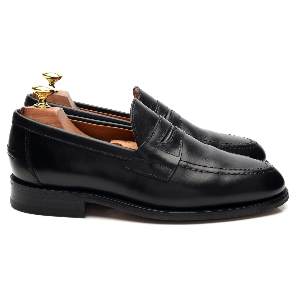 Black Leather Loafers UK7 F
