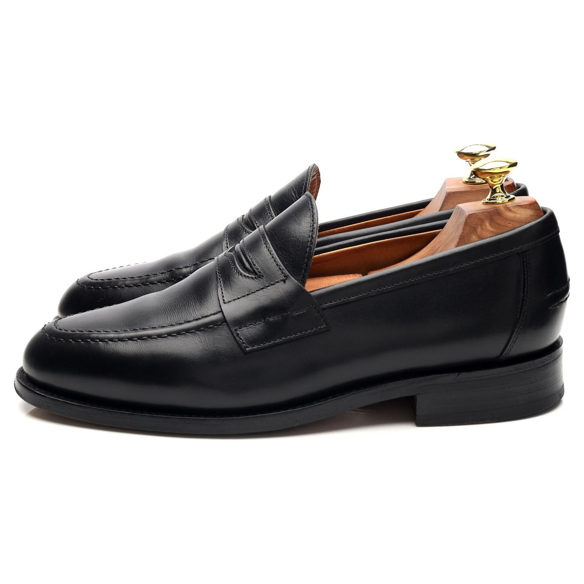 Black Leather Loafers UK7 F