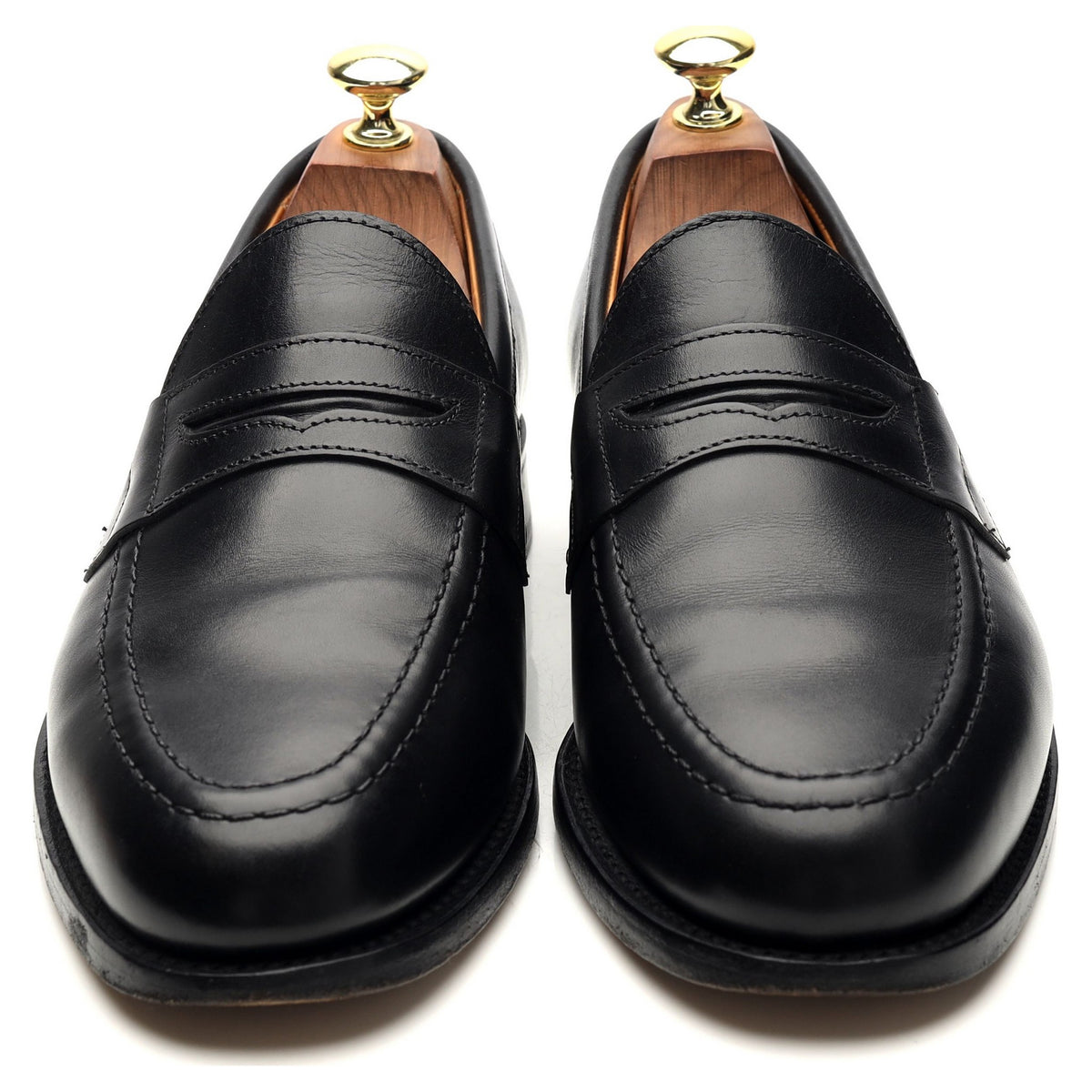 Black Leather Loafers UK7 F