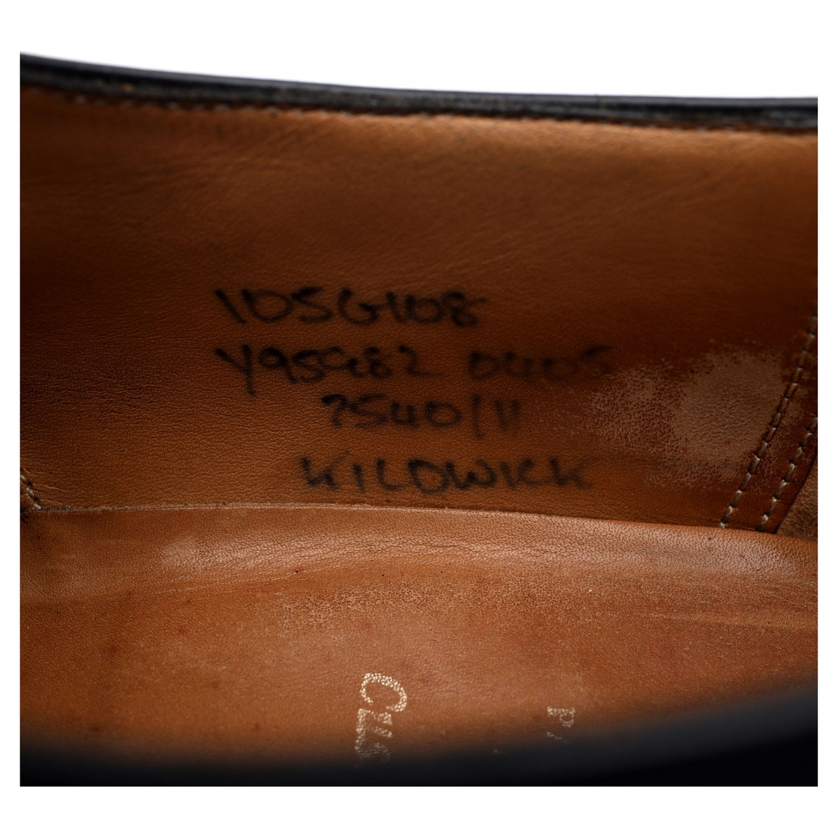 &#39;Kildwick&#39; Black Leather Apron Monk UK 10.5 G