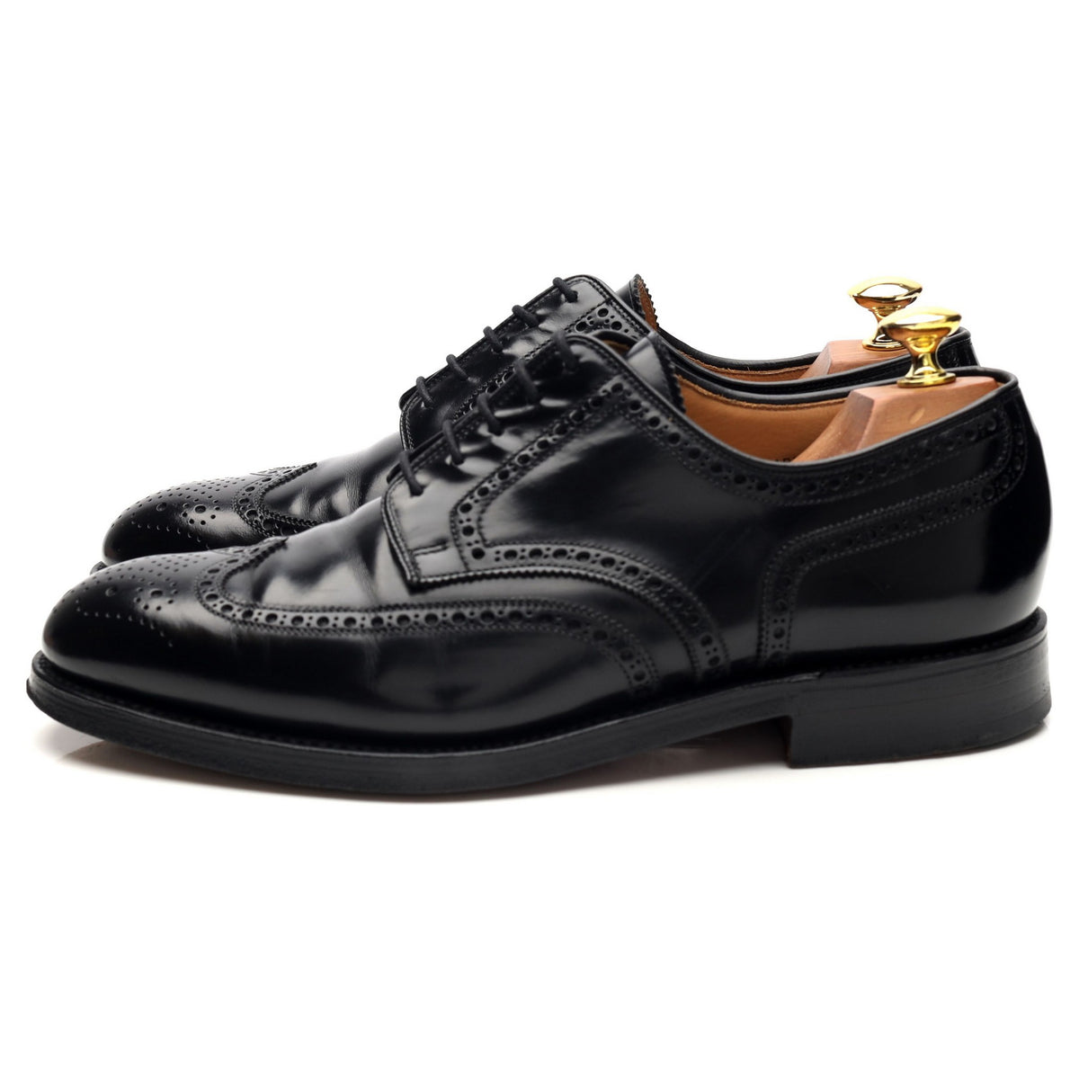 Gordon Scott &#39;Liskeaed&#39; Black Leather Derby Brogue UK 8 F