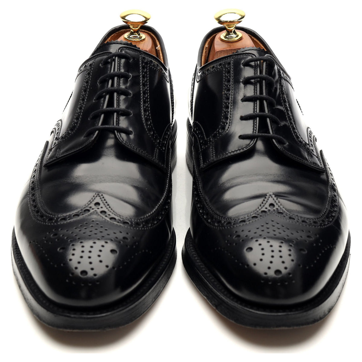 Gordon Scott &#39;Liskeaed&#39; Black Leather Derby Brogue UK 8 F