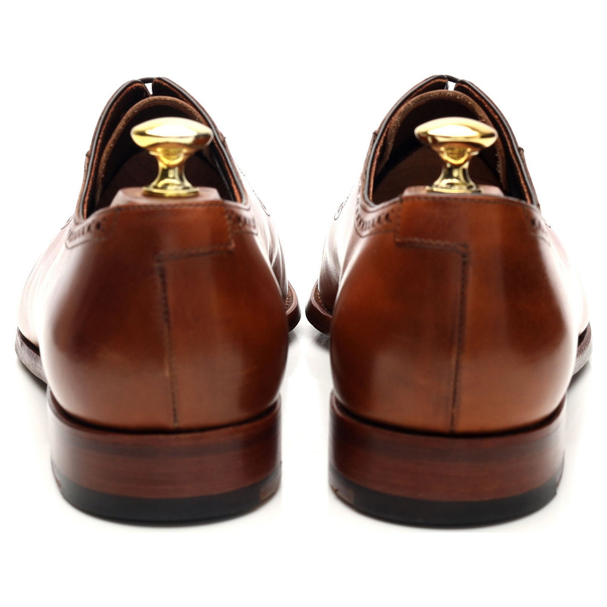 &#39;4486FW10&#39; Tan Brown Leather Oxford Brogues UK 8 FX