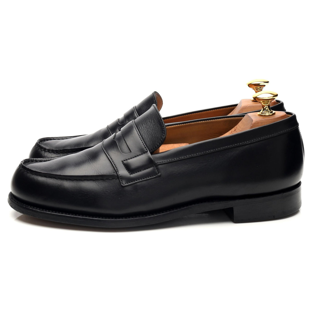 &#39;180 Mocassin&#39; Black Leather Loafers 6 E UK 7