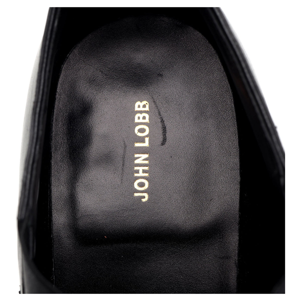 &#39;Holton&#39; Black Leather Slip On Brogues UK 7 E