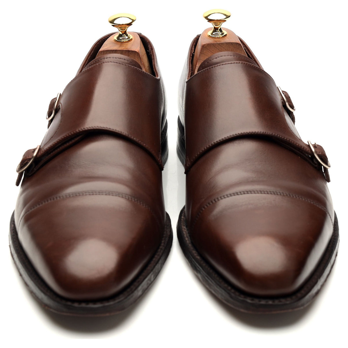1880 Legacy &#39;Wensum&#39; Dark Brown Leather Double Monk Strap UK 10 F