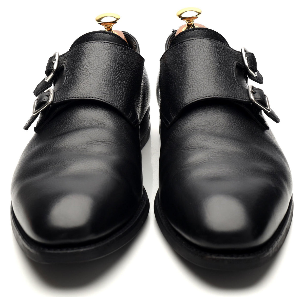 Richard James Black Grain Leather Double Monk Strap UK 10 E