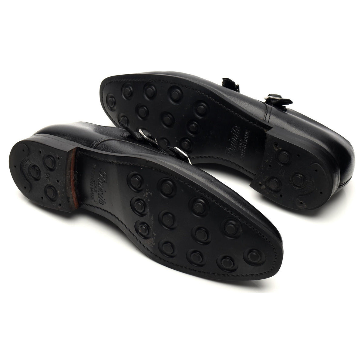 Richard James Black Grain Leather Double Monk Strap UK 10 E