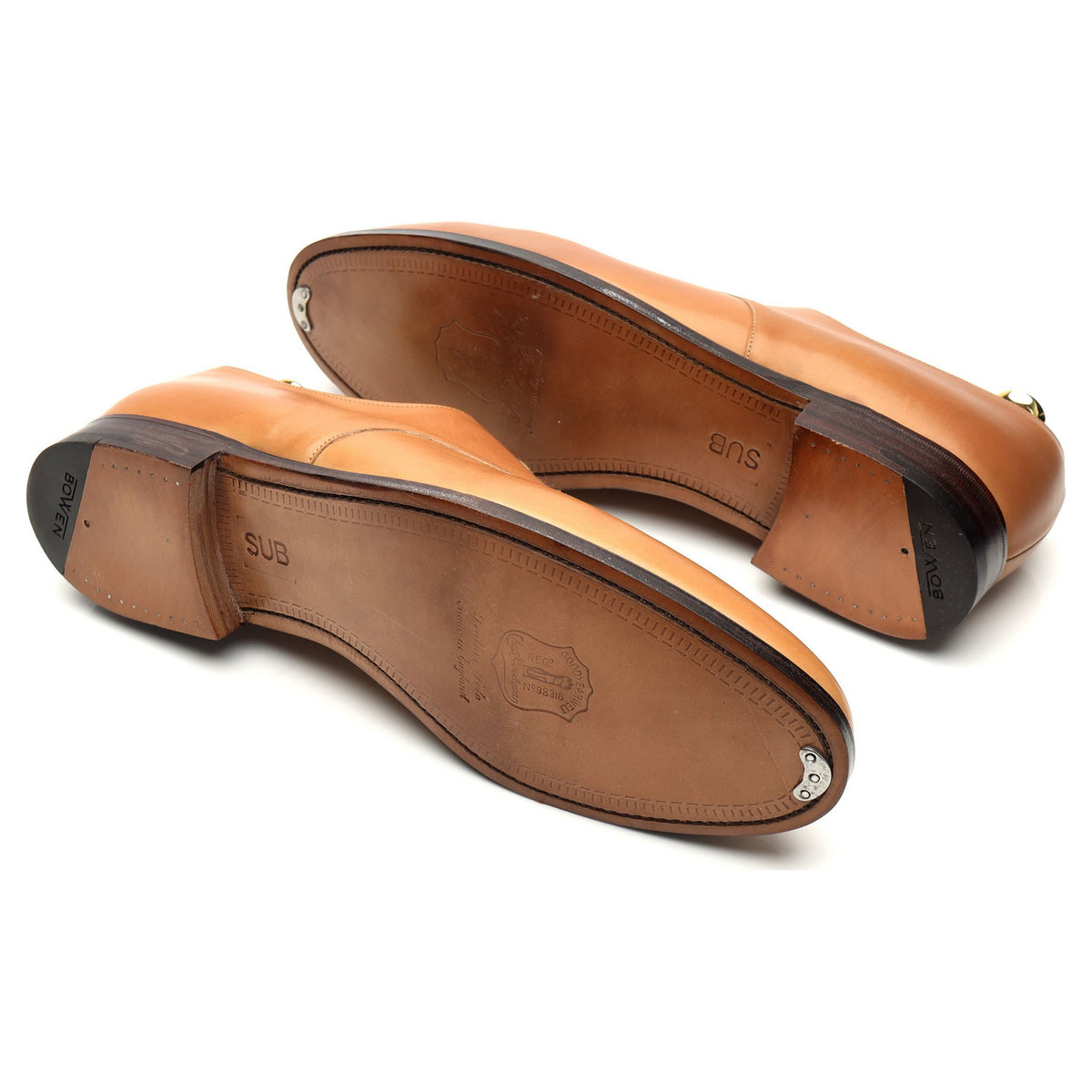 Tan Brown Leather Derby UK 11