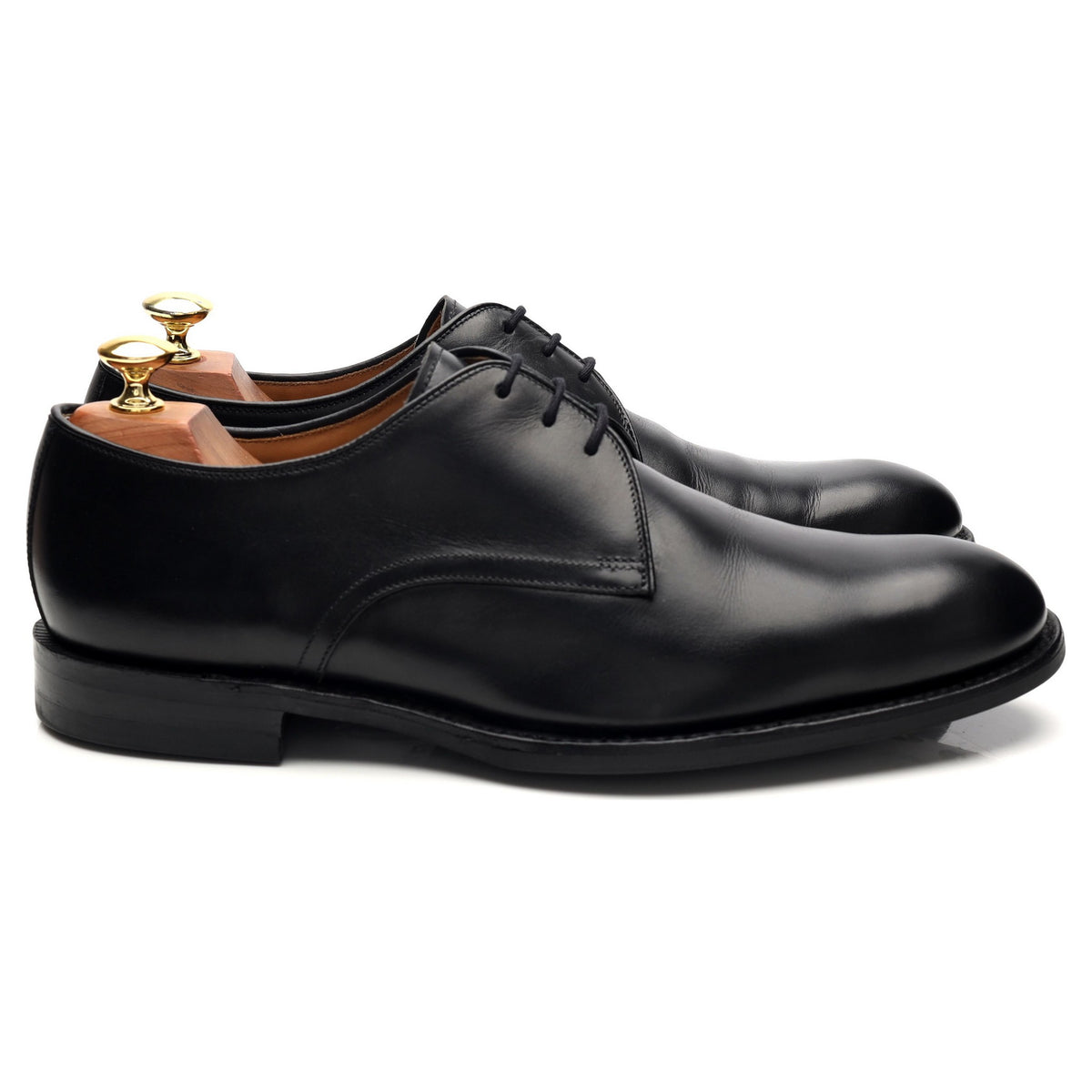 &#39;Gable&#39; Black Leather Derby UK 8.5 G