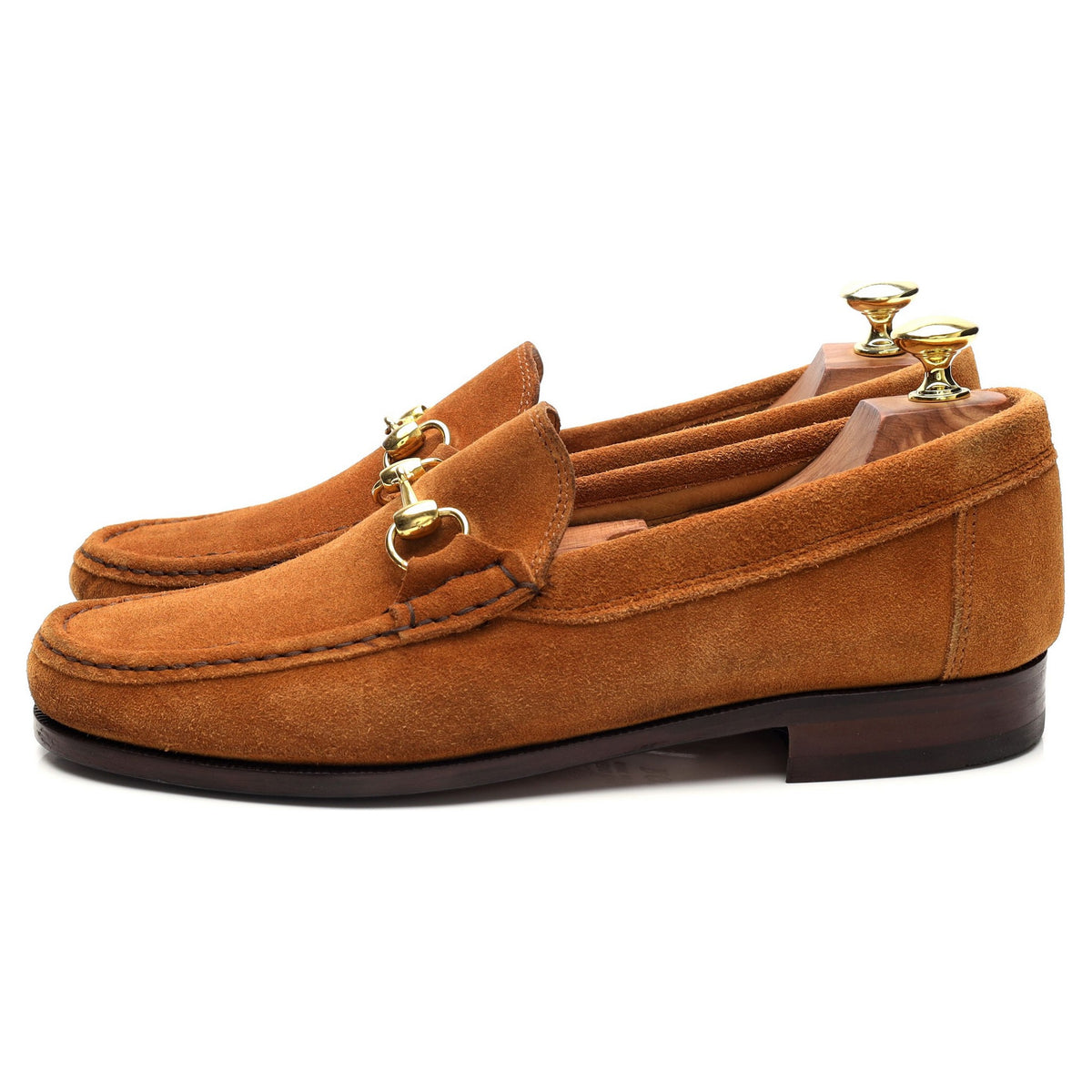 Mocassins en daim marron clair avec mors, pointure UK 7,5, EU 41,5