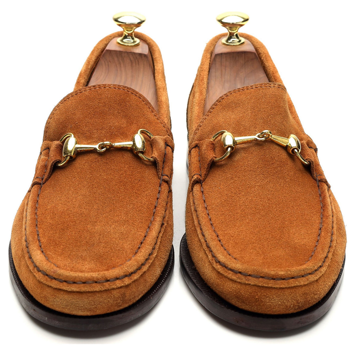 Mocassins en daim marron clair avec mors, pointure UK 7,5, EU 41,5
