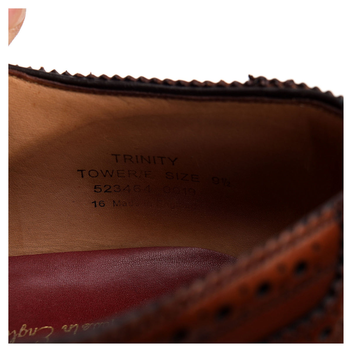 1880 Export Grade &#39;Trinity&#39; Brown Leather Oxford Brogues UK 9.5 F