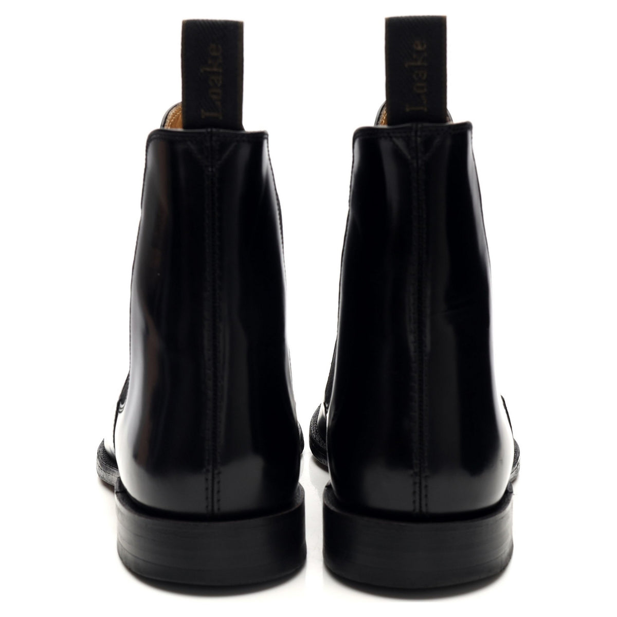 &#39;290&#39; Black Leather Chelsea Boots UK 8.5 F
