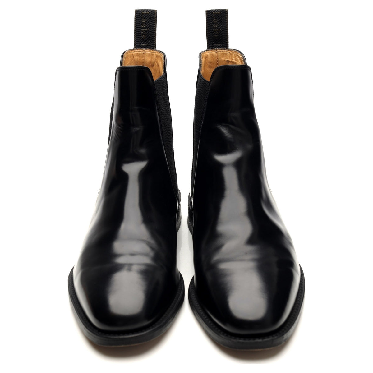 &#39;290&#39; Black Leather Chelsea Boots UK 8.5 F