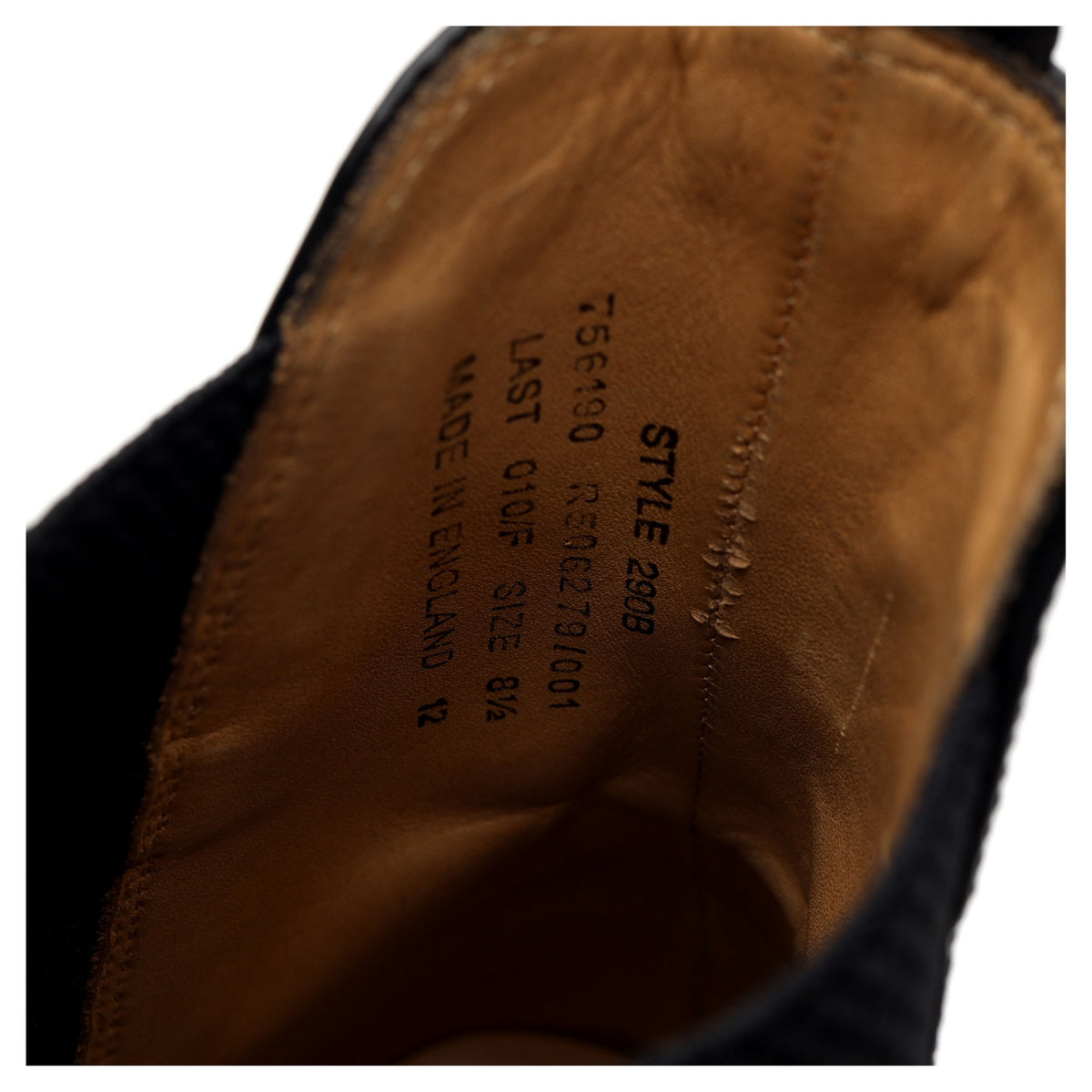 &#39;290&#39; Black Leather Chelsea Boots UK 8.5 F