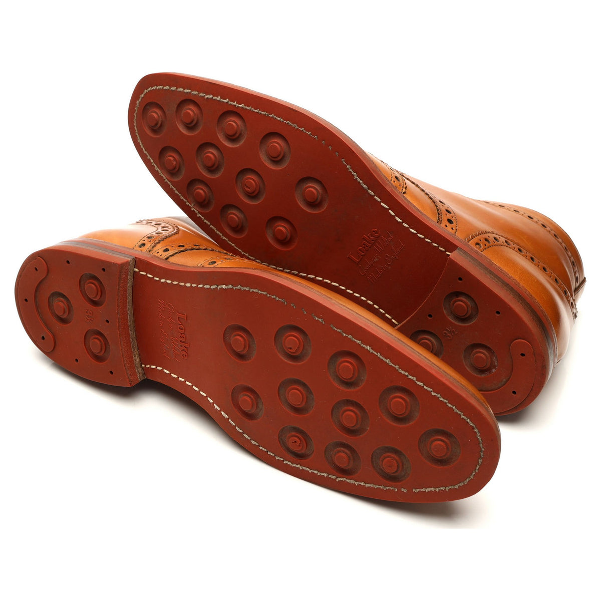 &#39;Reading&#39; Tan Brown Leather Brogue Chukka Boot UK 8 F