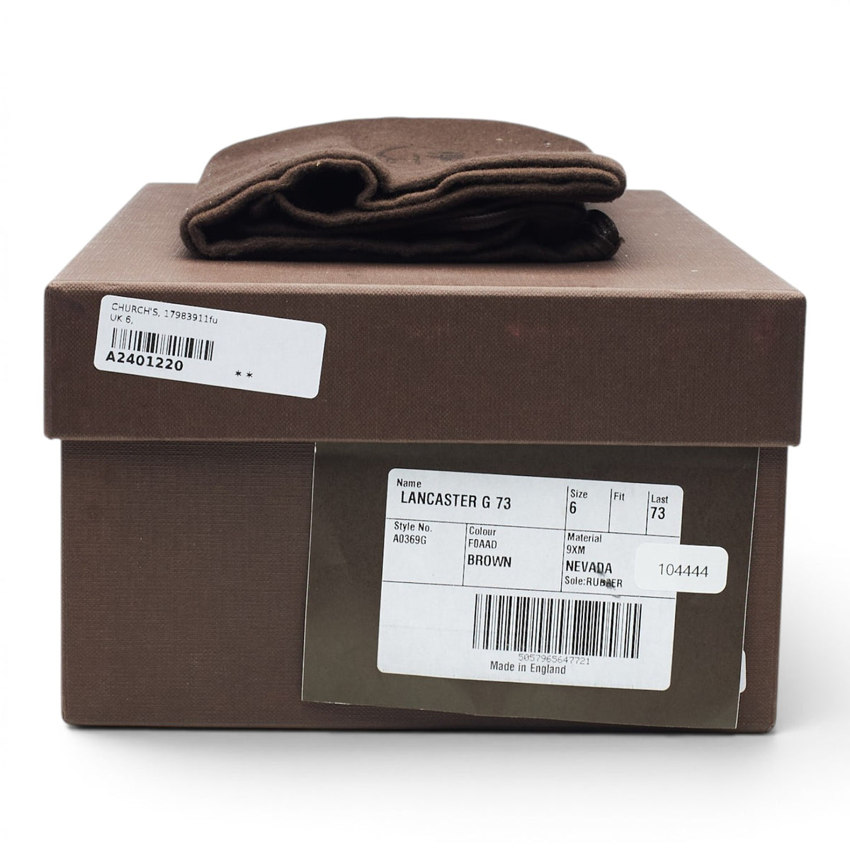 'Lancaster' Brown Leather Oxford UK 6 G