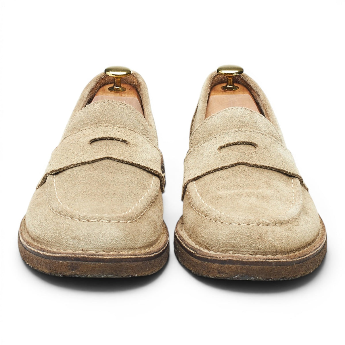 'Canal' Sand Suede Loafers UK 8