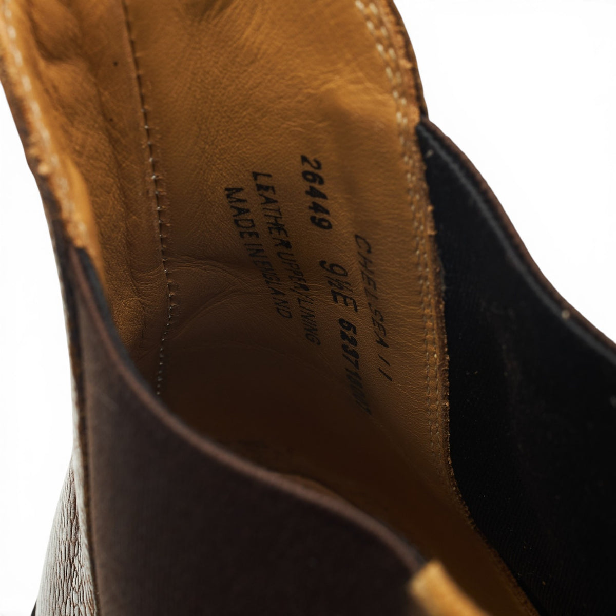 'Chelsea 11' Brown Grain Leather Chelsea Boots UK 9.5 E