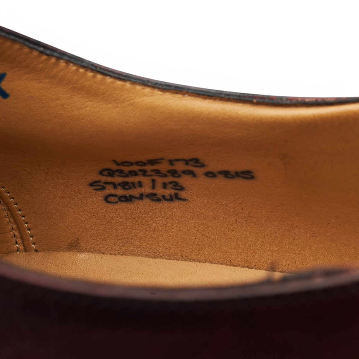 'Consul' Burgundy Leather Oxford UK 10 F