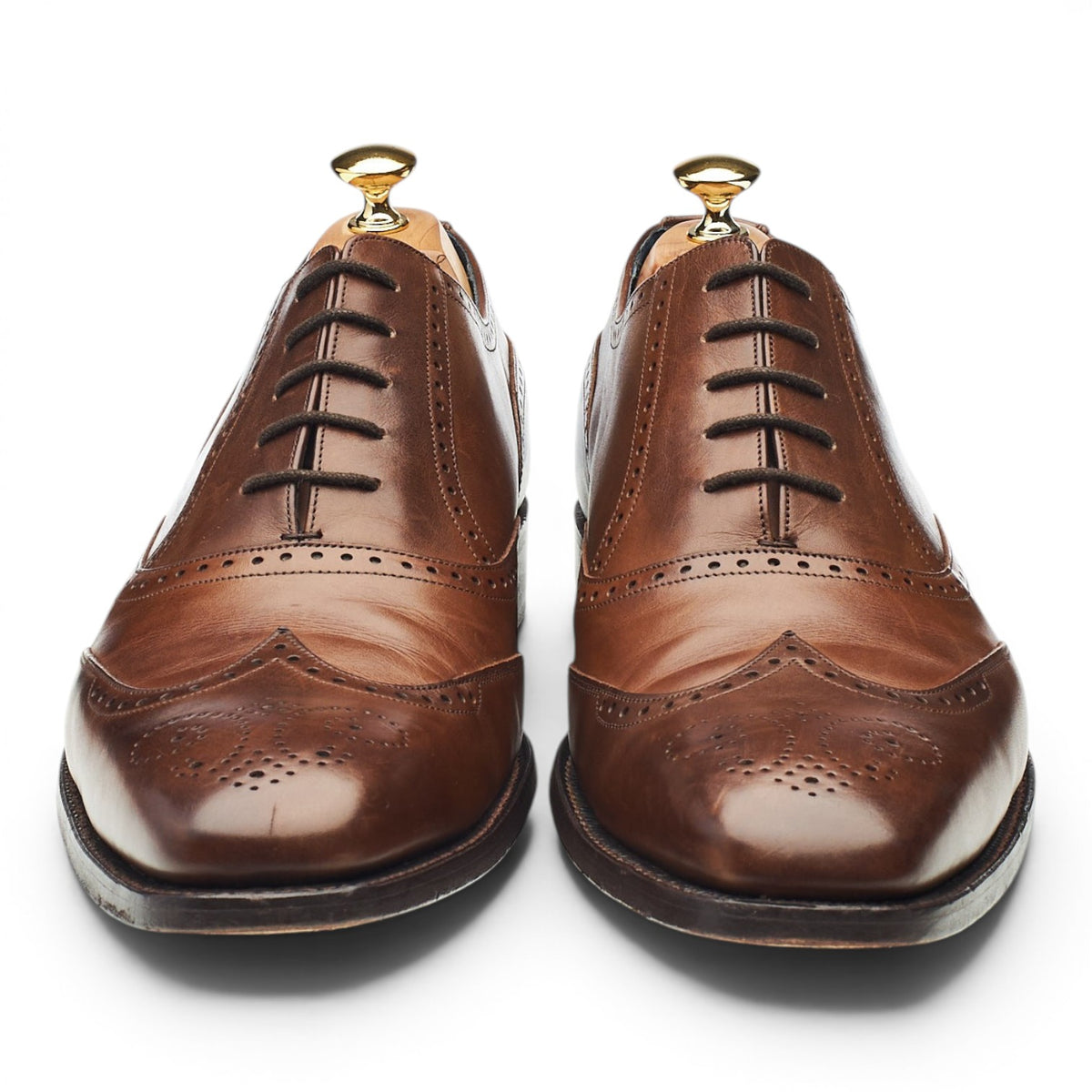 'Johnny' Dark Brown Leather Oxford Brogues UK 12 F