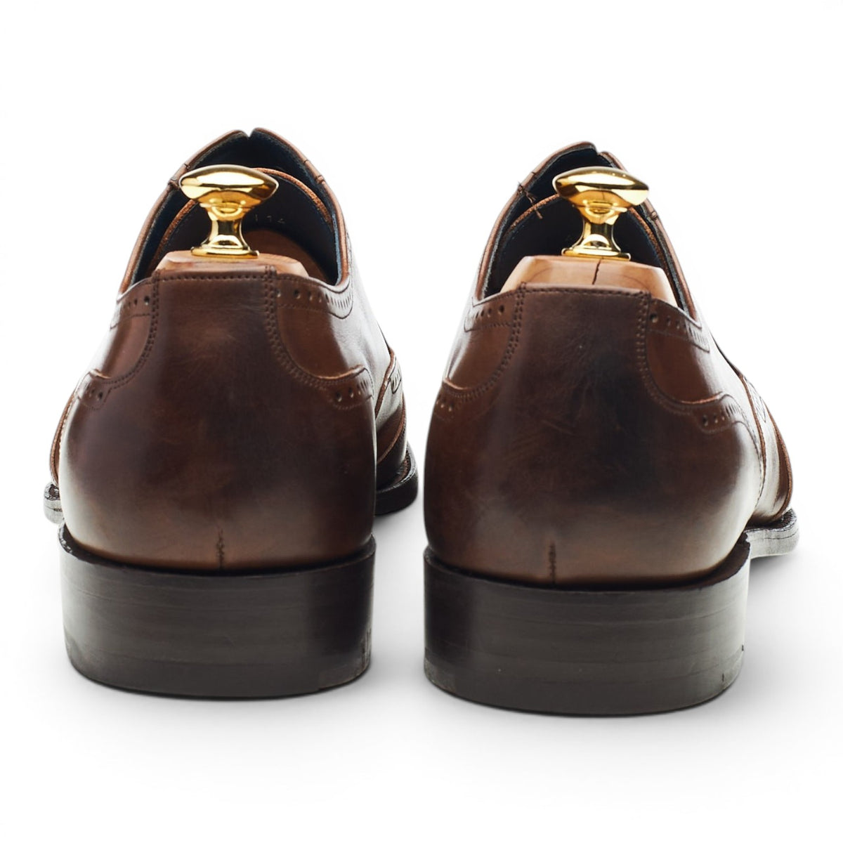 'Johnny' Dark Brown Leather Oxford Brogues UK 12 F