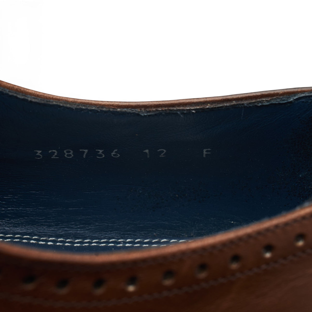 'Johnny' Dark Brown Leather Oxford Brogues UK 12 F