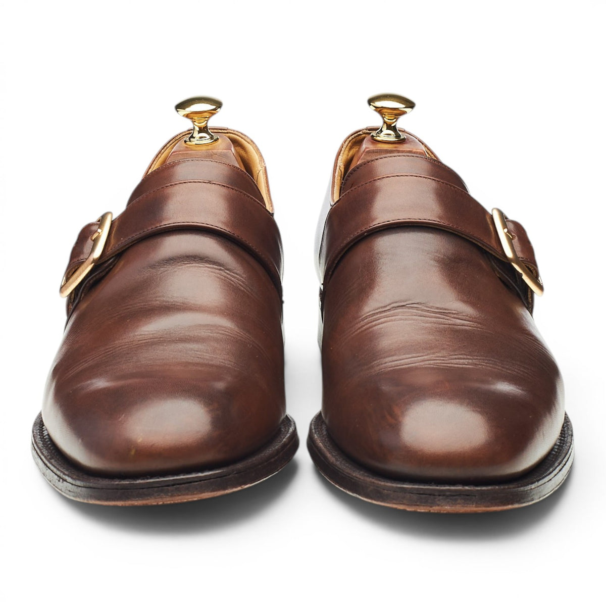 'Westbury' Brown Leather Monk Strap UK 9.5 F