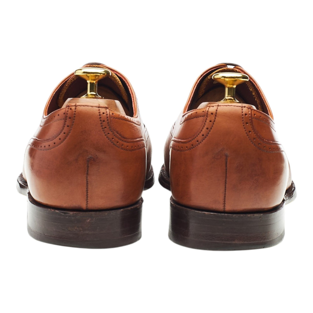Tan Brown Leather Oxford Brogues UK 8 F