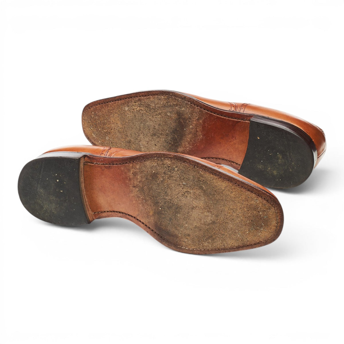 Tan Brown Leather Oxford Brogues UK 8 F