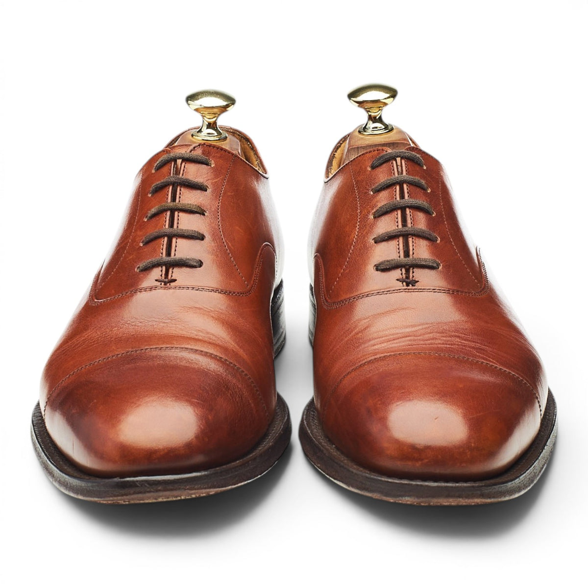 'Consul' Tan Brown Leather Oxford UK 7 F