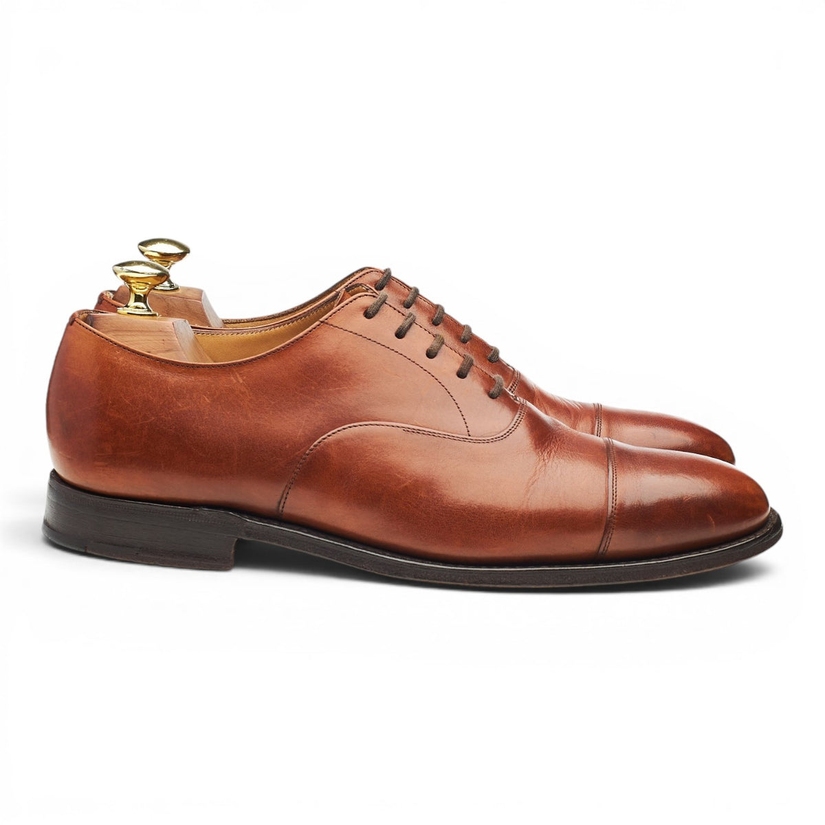 'Consul' Tan Brown Leather Oxford UK 7 F