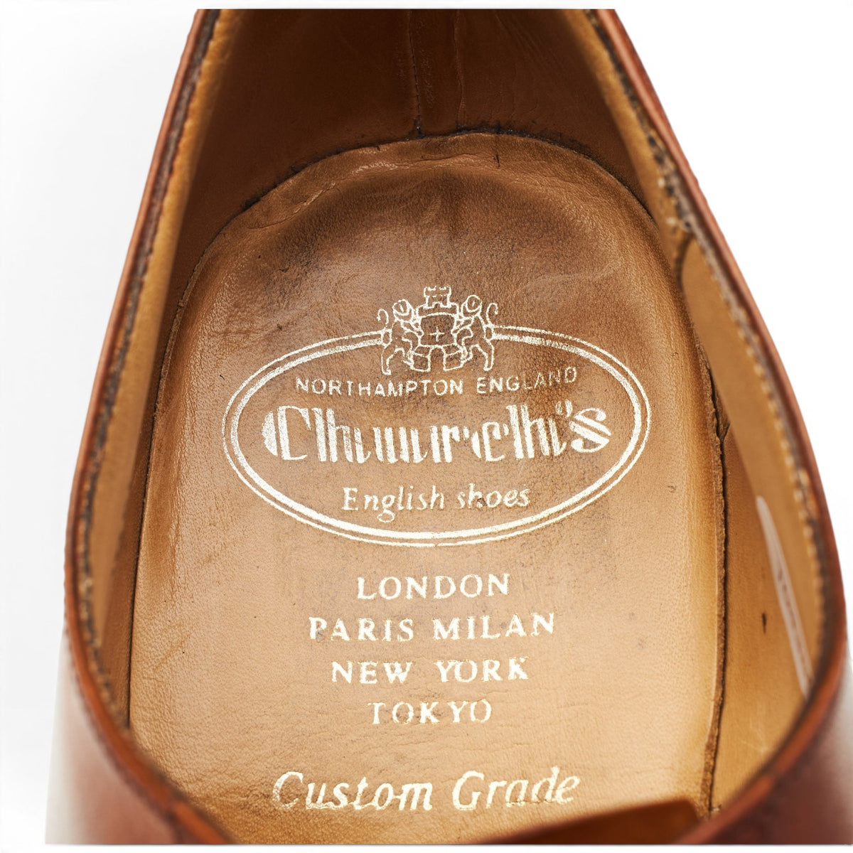 'Consul' Tan Brown Leather Oxford UK 7 F