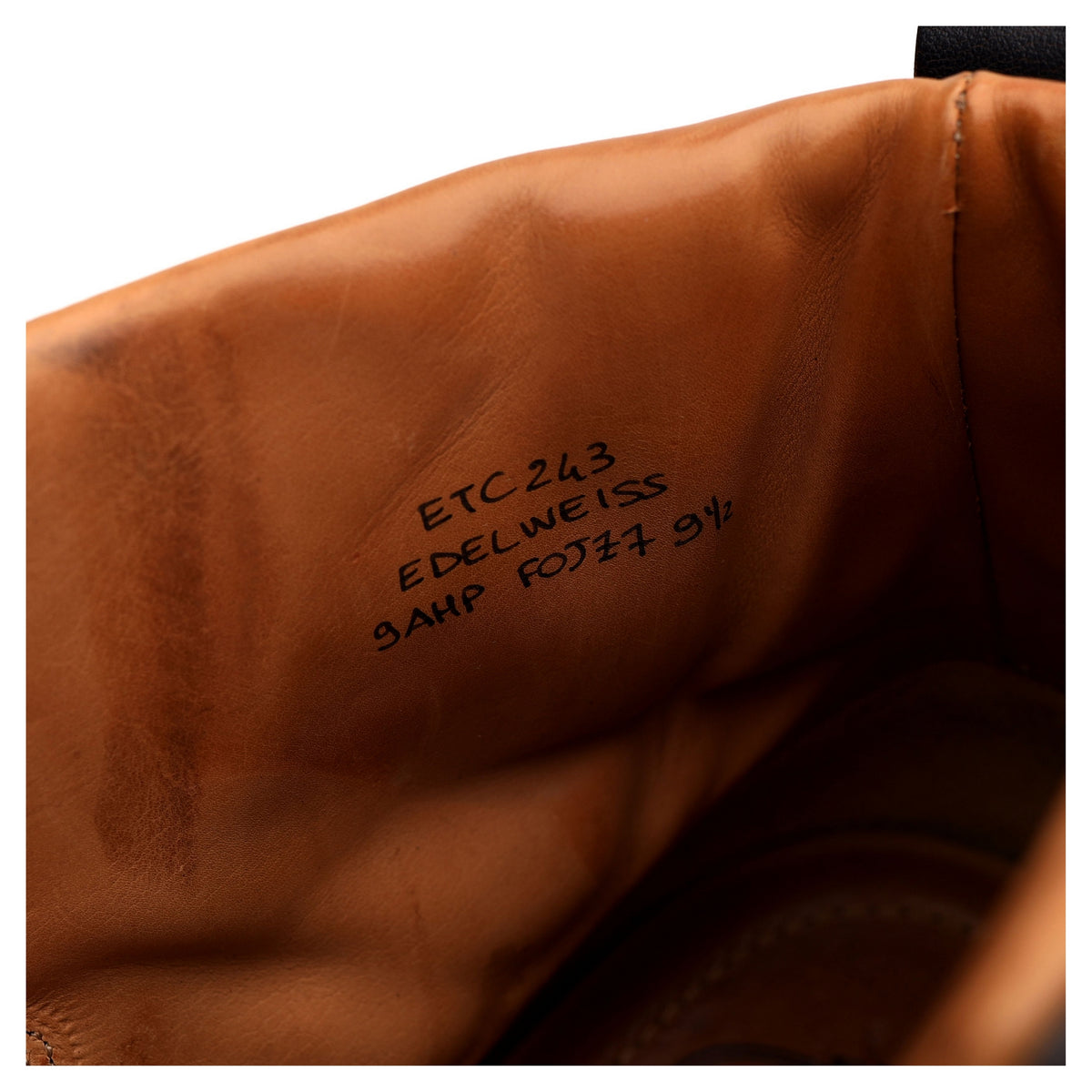 &#39;Edelweiss&#39; Dark Brown Leather Hiking Boots UK 9.5