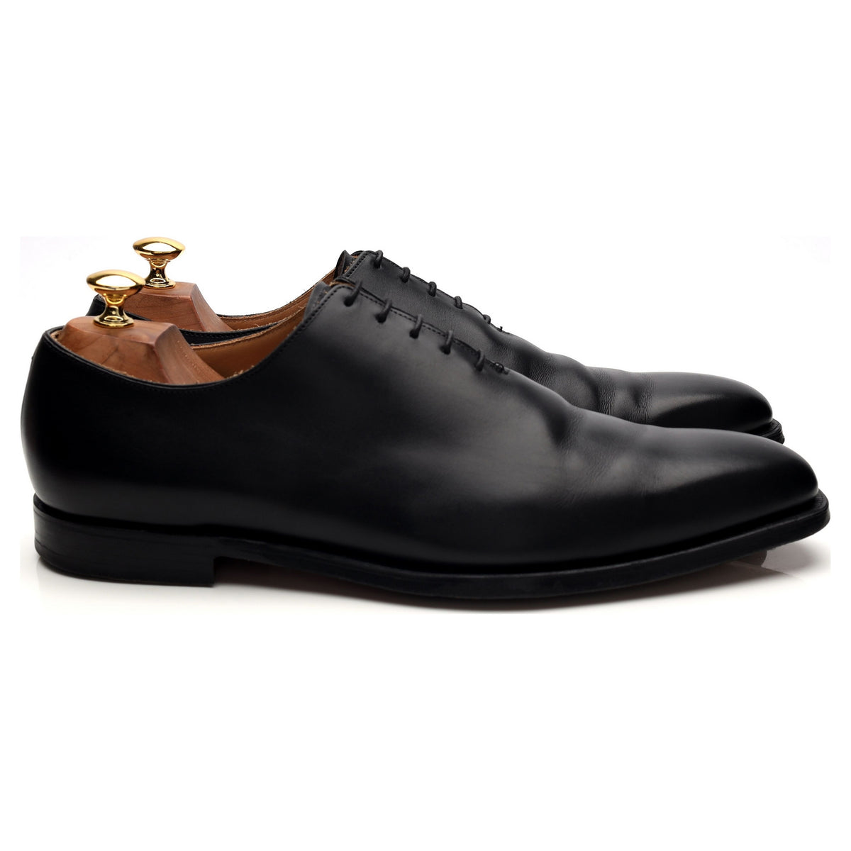 &#39;Alex&#39; Black Leather Wholecut Oxford UK 10 E