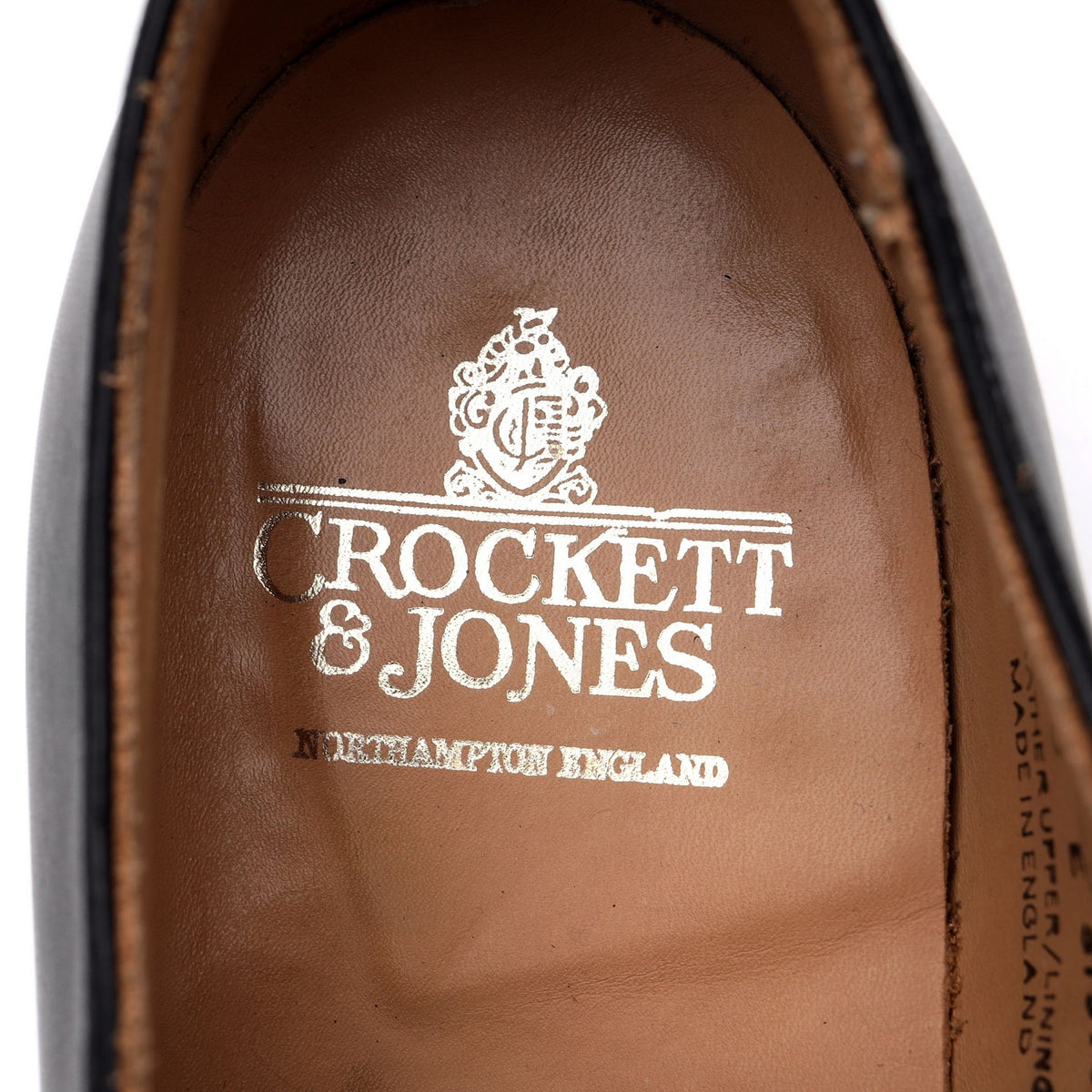&#39;Alex&#39; Black Leather Wholecut Oxford UK 10 E