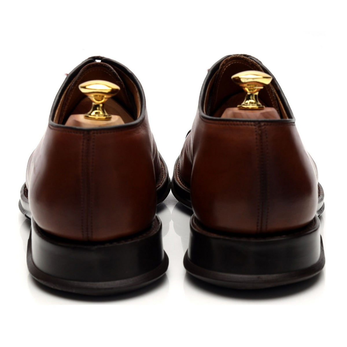 &#39;Epsom&#39; Tan Brown Leather Sneakers UK 7 F