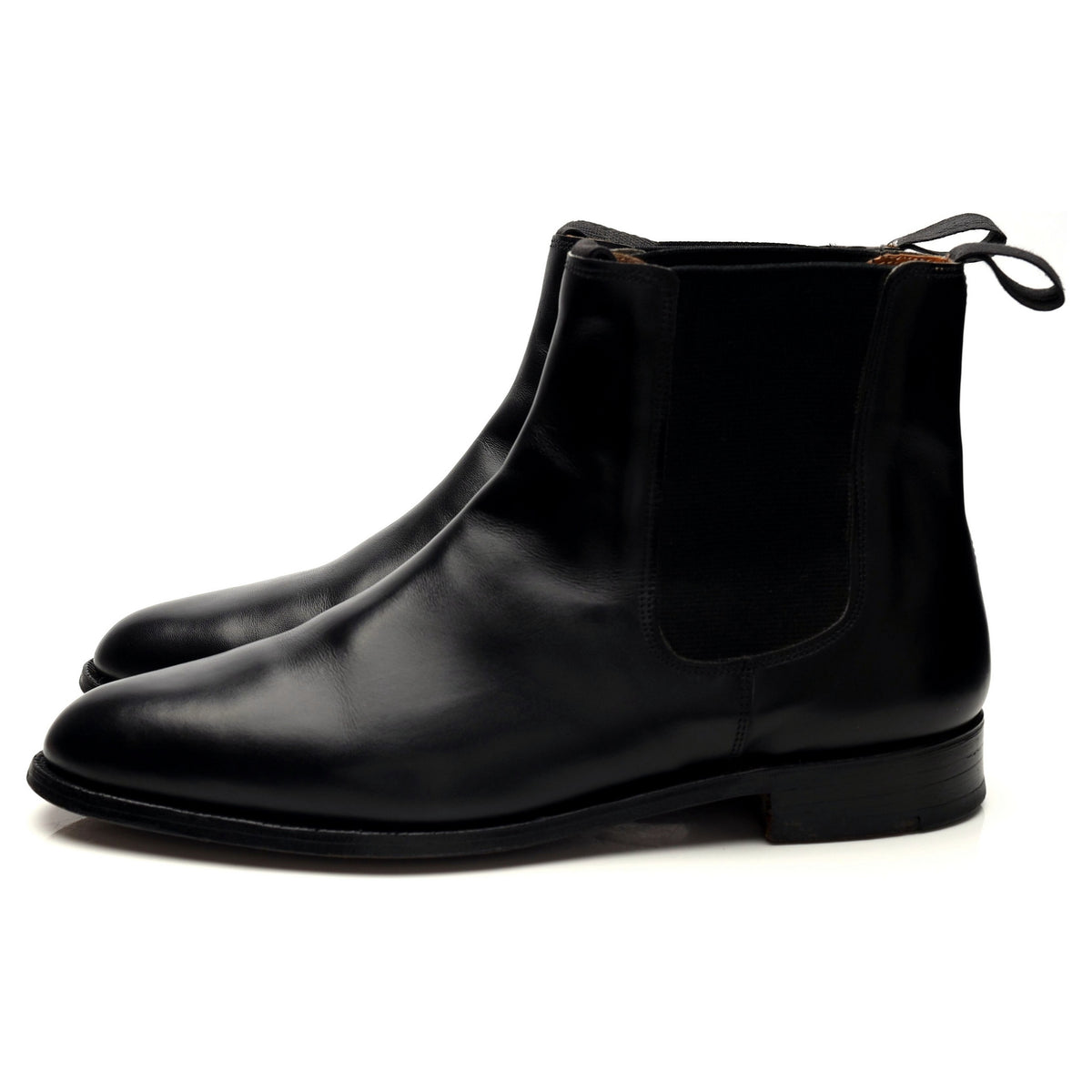 Black Leather Chelsea Boots UK 9