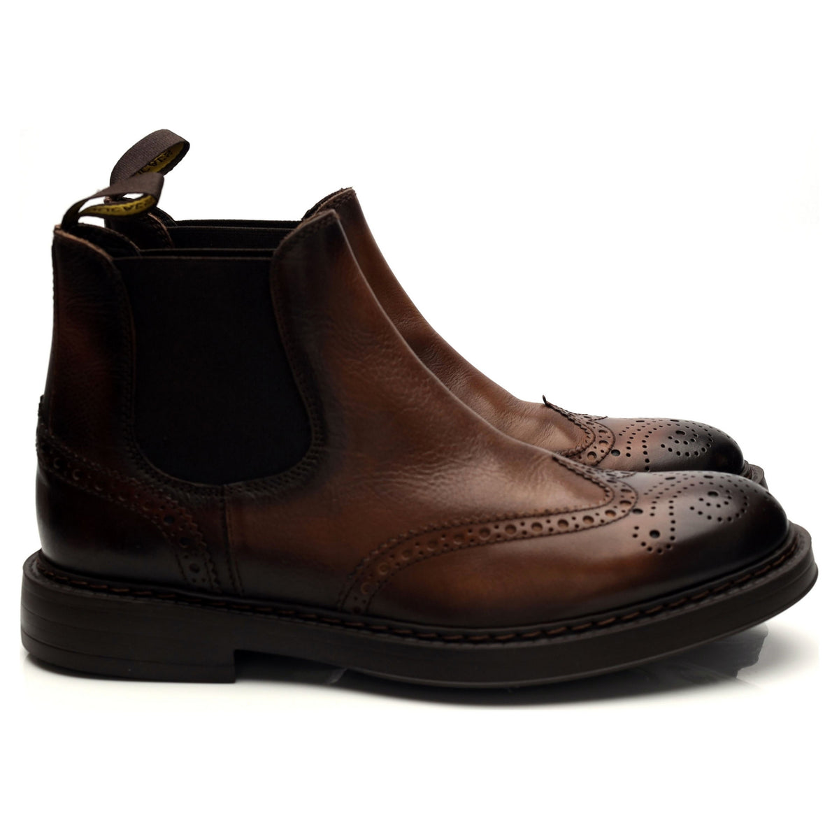 &#39;3091&#39; Dark Brown Leather Chelsea Boots UK 5 EU 39
