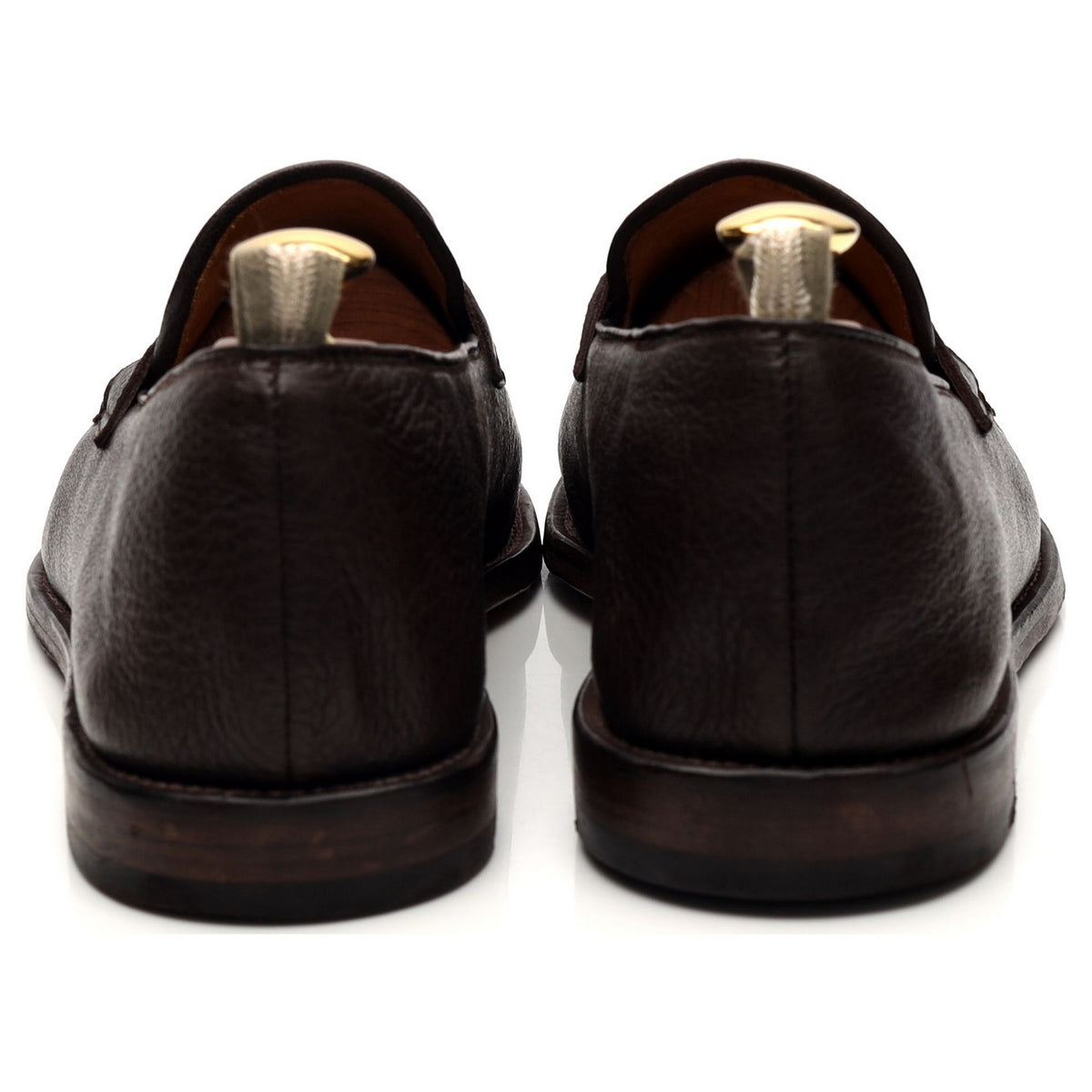 &#39;Opera 001&#39; Brown Grain Leather Loafers UK 9 EU 43