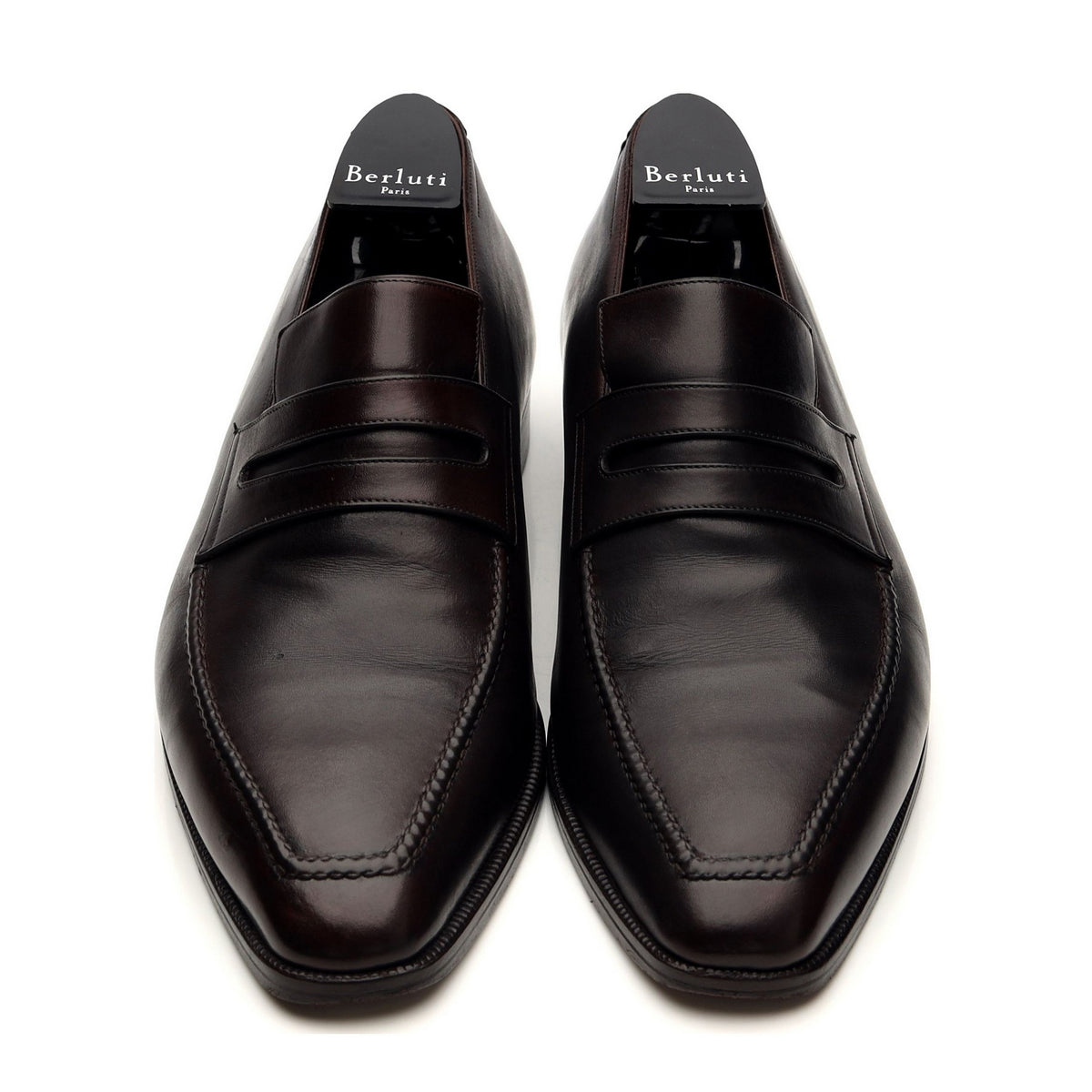 &#39;Andy&#39; Dark Brown Leather Loafers UK 8