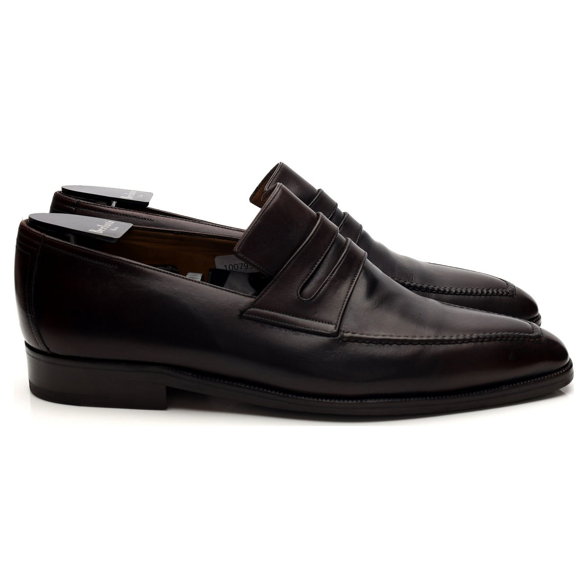 'Andy' Dark Brown Leather Loafers UK 8
