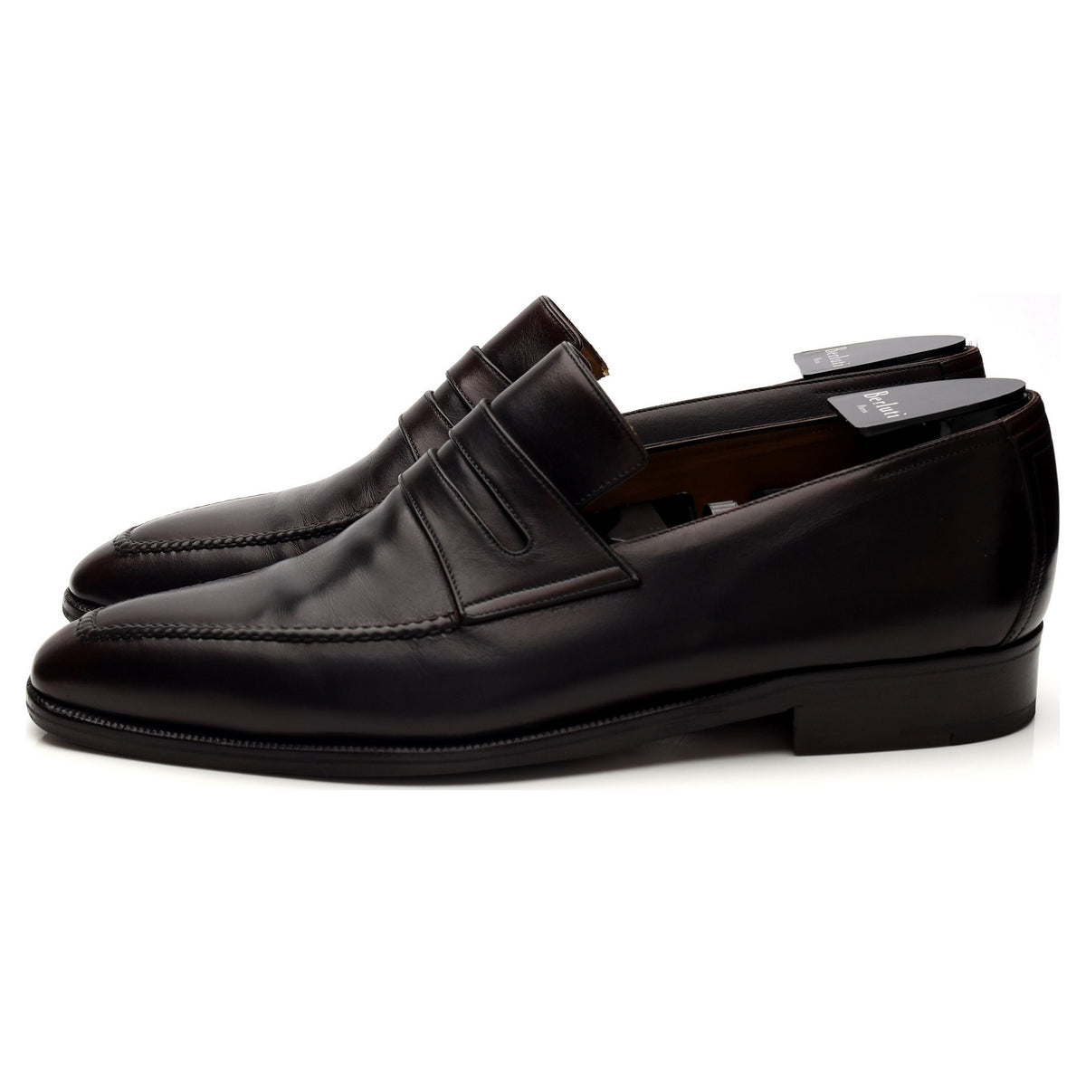 &#39;Andy&#39; Dark Brown Leather Loafers UK 8
