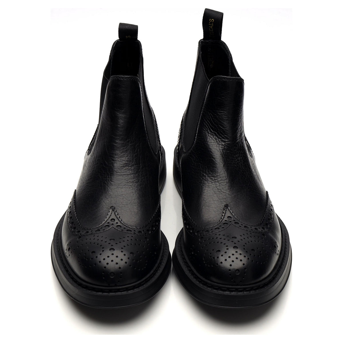 &#39;3091&#39; Black Leather Chelsea Boots UK 5 EU 39