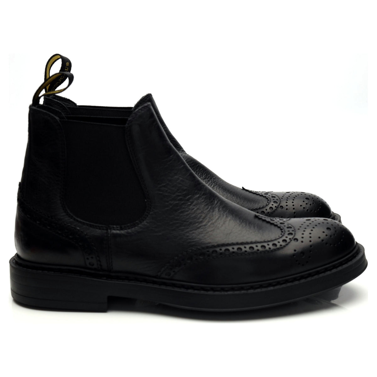 &#39;3091&#39; Black Leather Chelsea Boots UK 5 EU 39