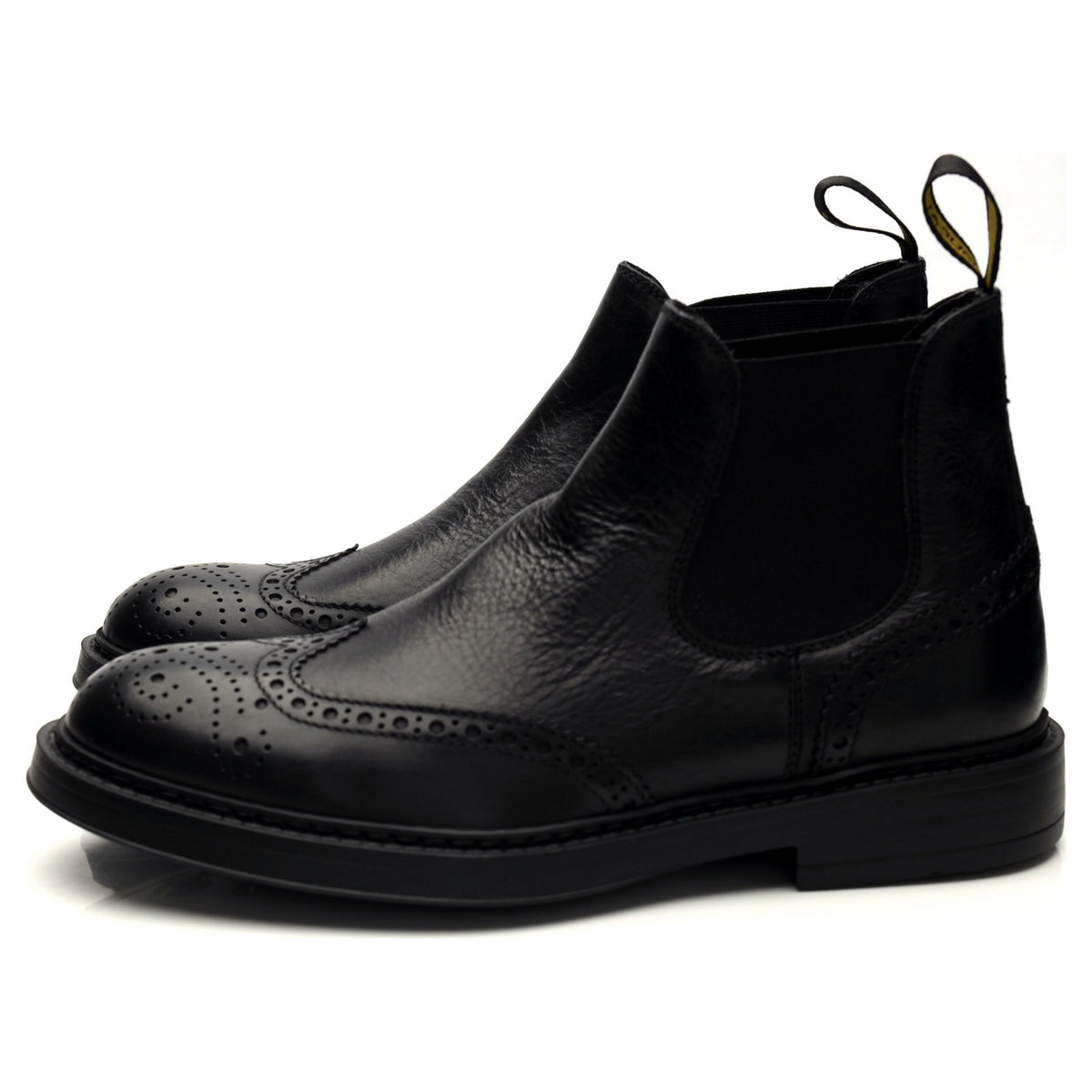 &#39;3091&#39; Black Leather Chelsea Boots UK 5 EU 39